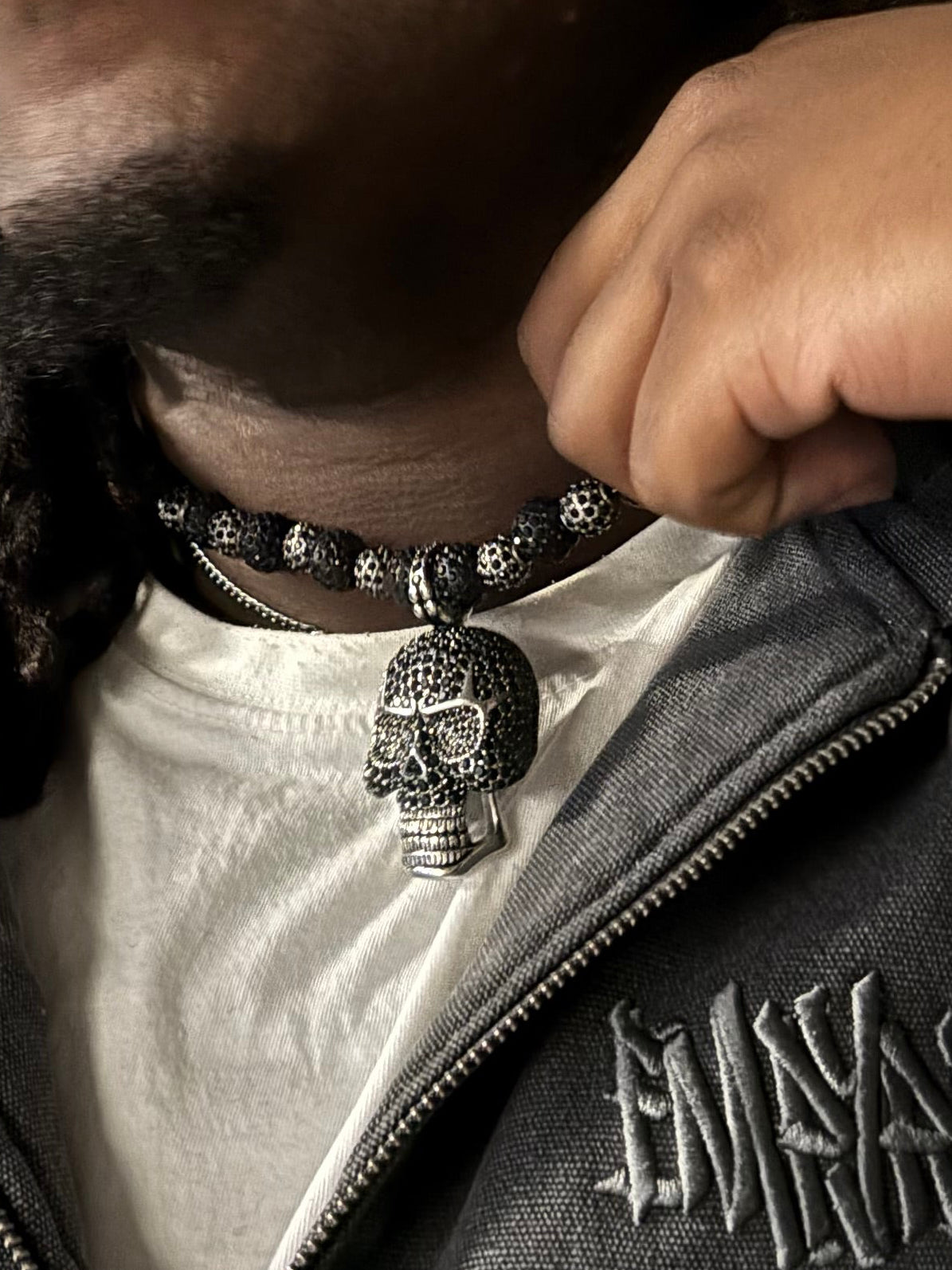 Beaded Skull Necklace