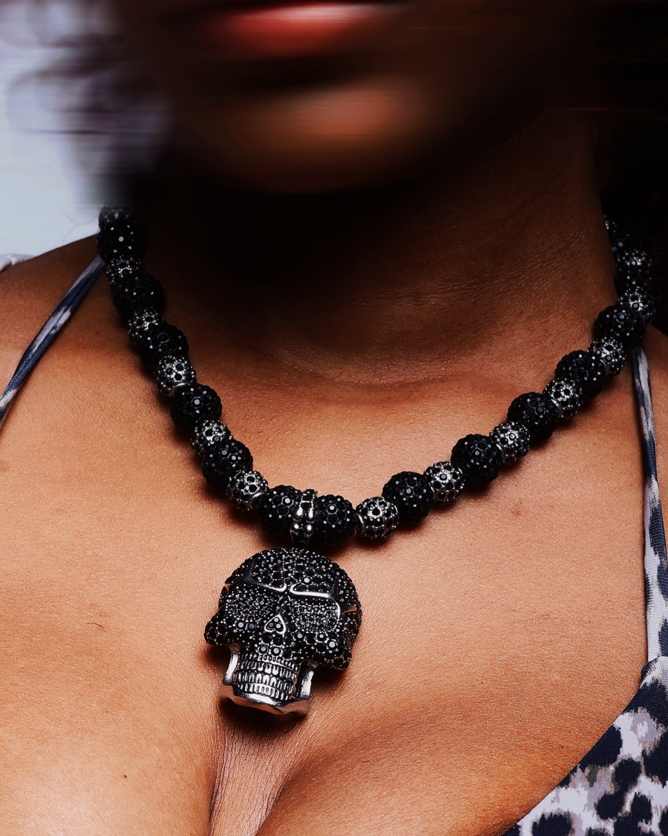 Beaded Skull Necklace